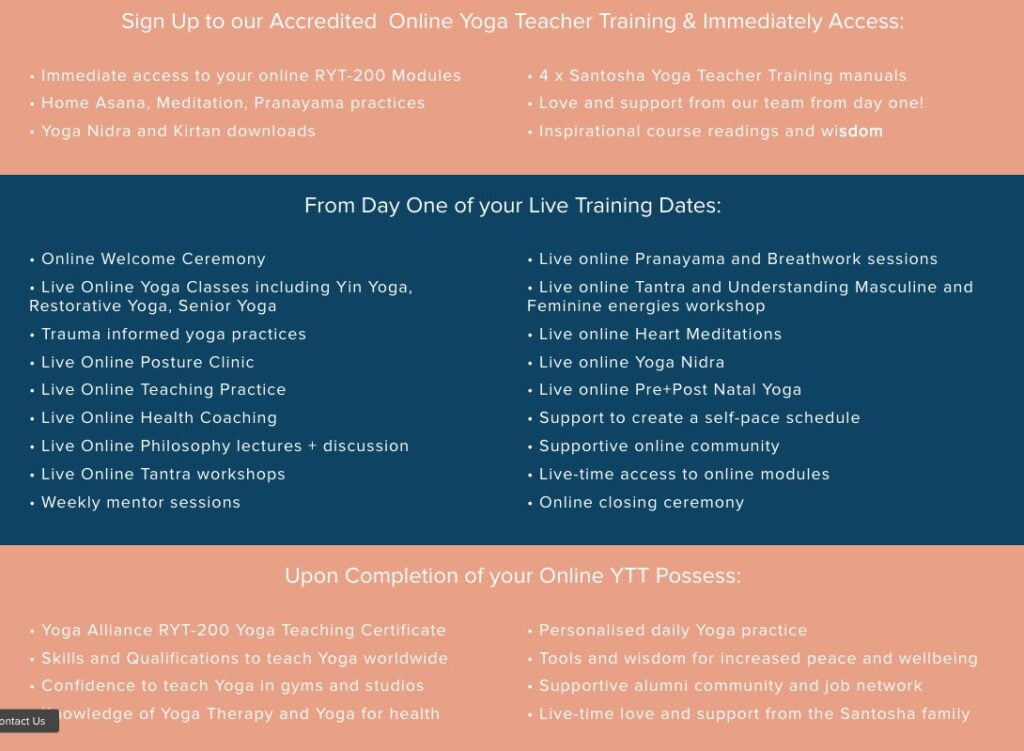 Santosha Yoga Review: Is The Online YTTC Good? 5 yoga yttc modules