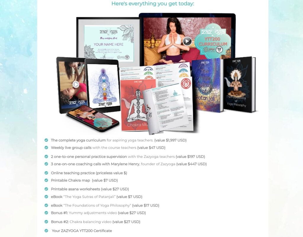 Zazyoga Review: A Low Down of there Online YTTC 5 yoga modules