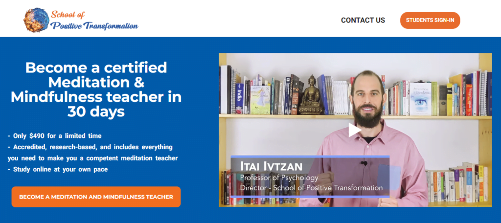10 Best Meditation Teacher Training Online Certifications 3 Meditation and Mindfulness Teacher Certificate By the School of Positive Transformation
