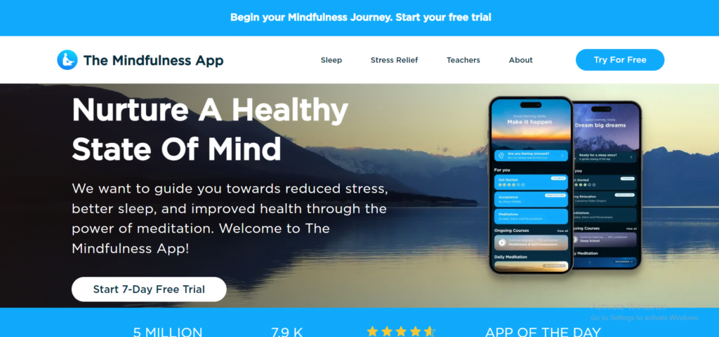 Best Online Meditation App Platforms for Guided Classes 7 The Mindfulness App
