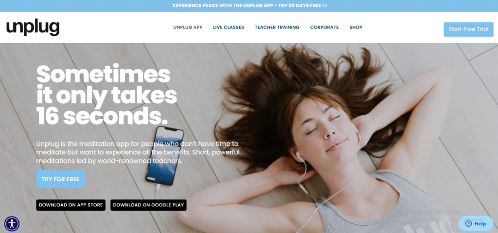 Best Online Meditation App Platforms for Guided Classes 11 Unplug Meditation App