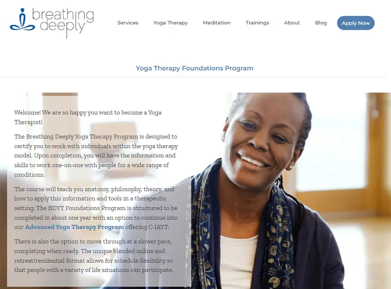 5 Best Online Yoga Therapy Training Certification Courses 2 Breathing Deeply Yoga Therapy Foundations Program