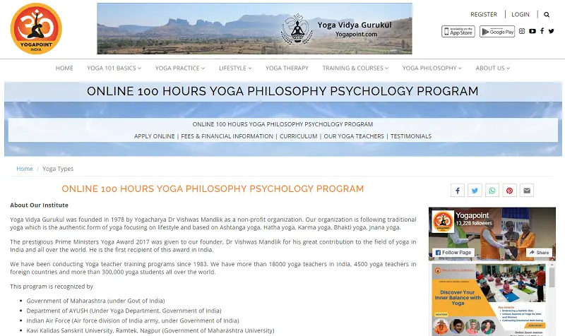 10 Best Yoga Philosophy Courses Online 16 100 hours yoga philosophy psychology program by yoga point