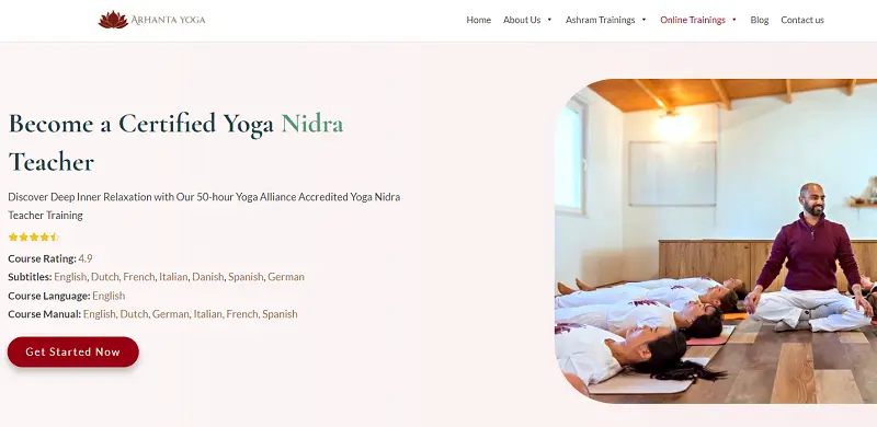 9 Best Online Yoga Nidra Teacher Training Courses 24 50-hour yoga nidra teacher training online by arhanta yoga