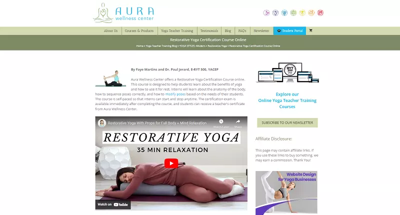 7 Best Online Restorative Yoga Teacher Training 24 restorative yoga certification course online by aura wellness center
