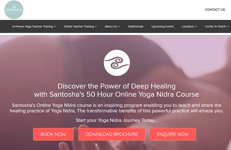 9 Best Online Yoga Nidra Teacher Training Courses 12 santosha's online yoga nidra training