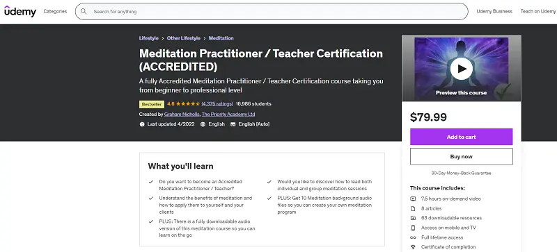 5 Best Mindfulness-Based Stress Reduction Training Programs 16 Meditation Practitioner / Teacher Certification BY The Priority Academy Ltd